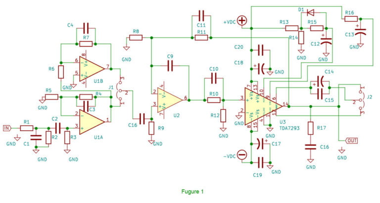 Ultra low distortion composite amplifier kits TDA7293 TDA794