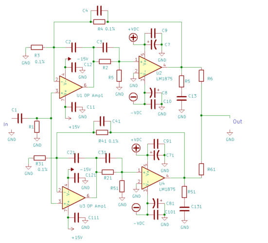 Ultra Low Distortion Audio Composite Amplifier Kit LM1875